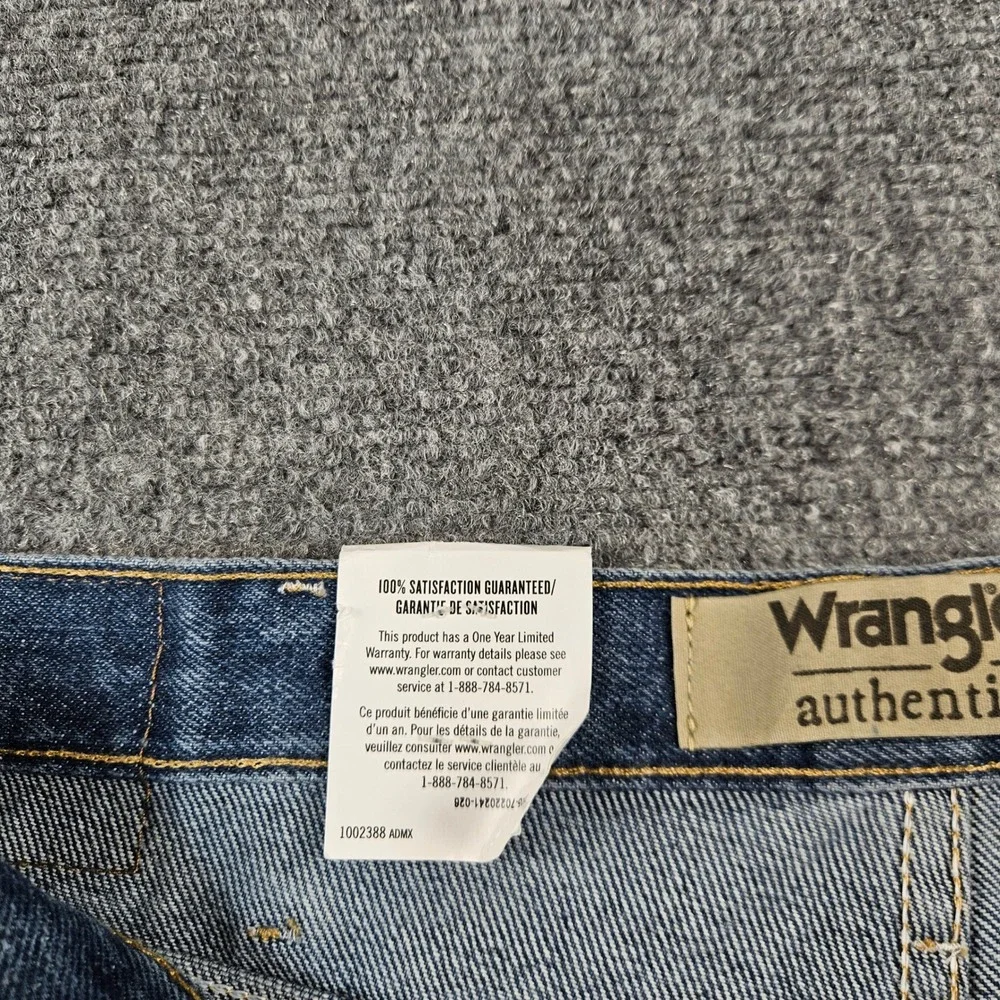 Wrangler Authentics Mens Straight Leg Jeans 36x36 Stonewash Blue 10ZM200SW Denim